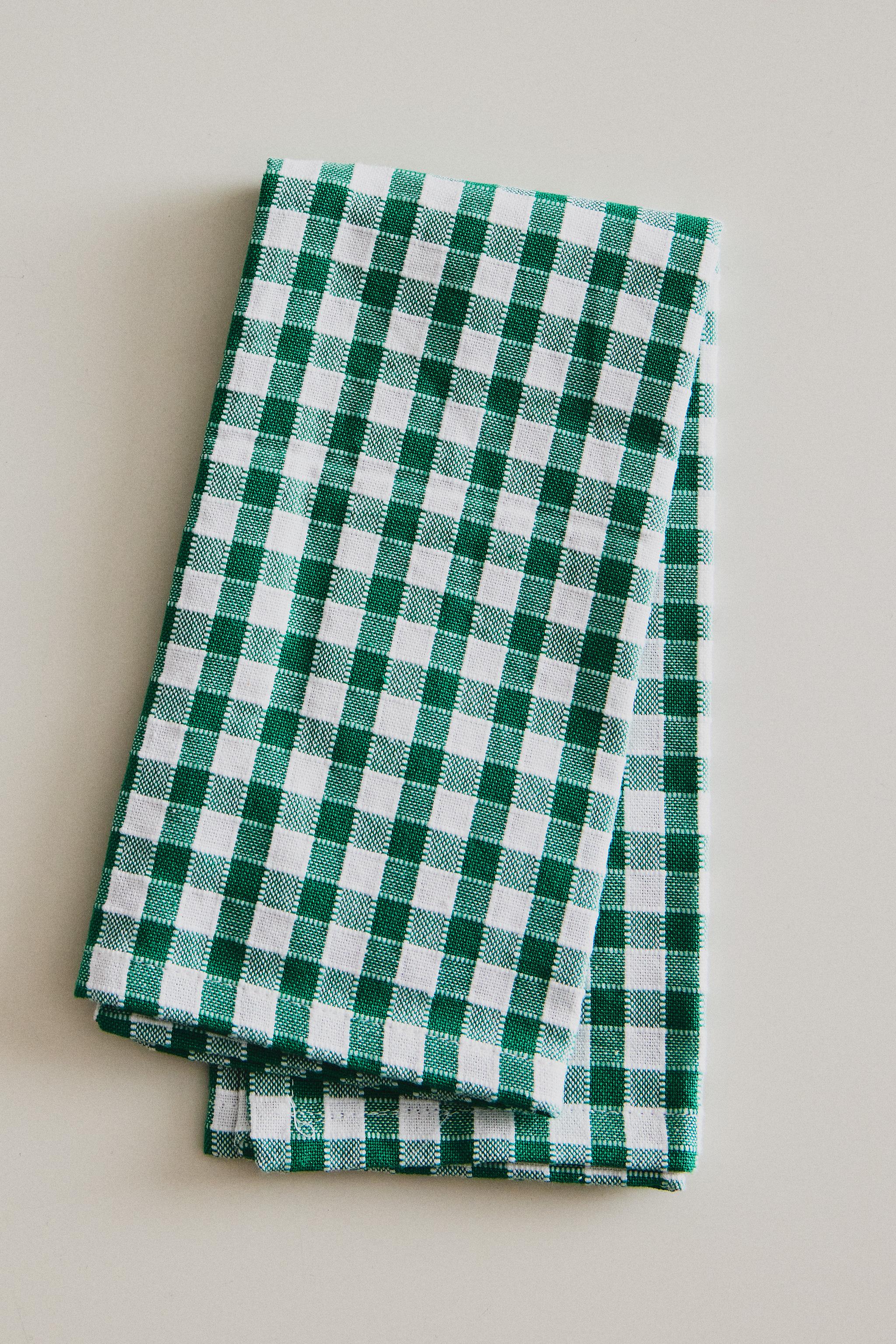 LOT DE 2 SERVIETTES DE TABLE CARREAUX VICHY